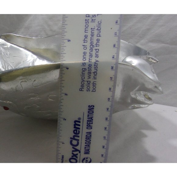 Vintage Arthur Court Silver 1977 Carnelian Eye Koi Fish Footed Shell Bowl Basket - Picture 9 of 10